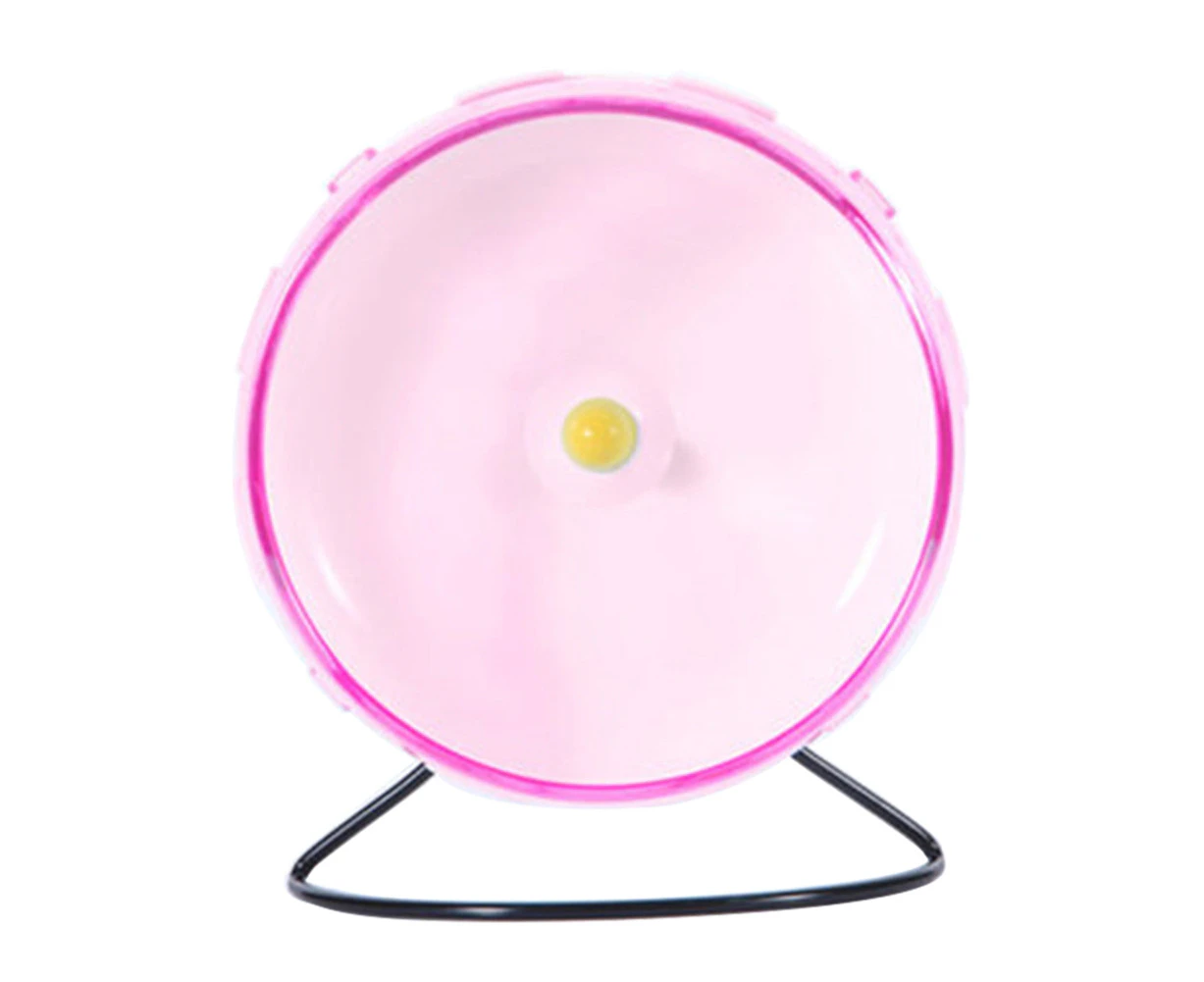 Hamster Mouse Guinea Pig Jogging Sports Wheel Running Spinner Exercise Pet Toy-Pink