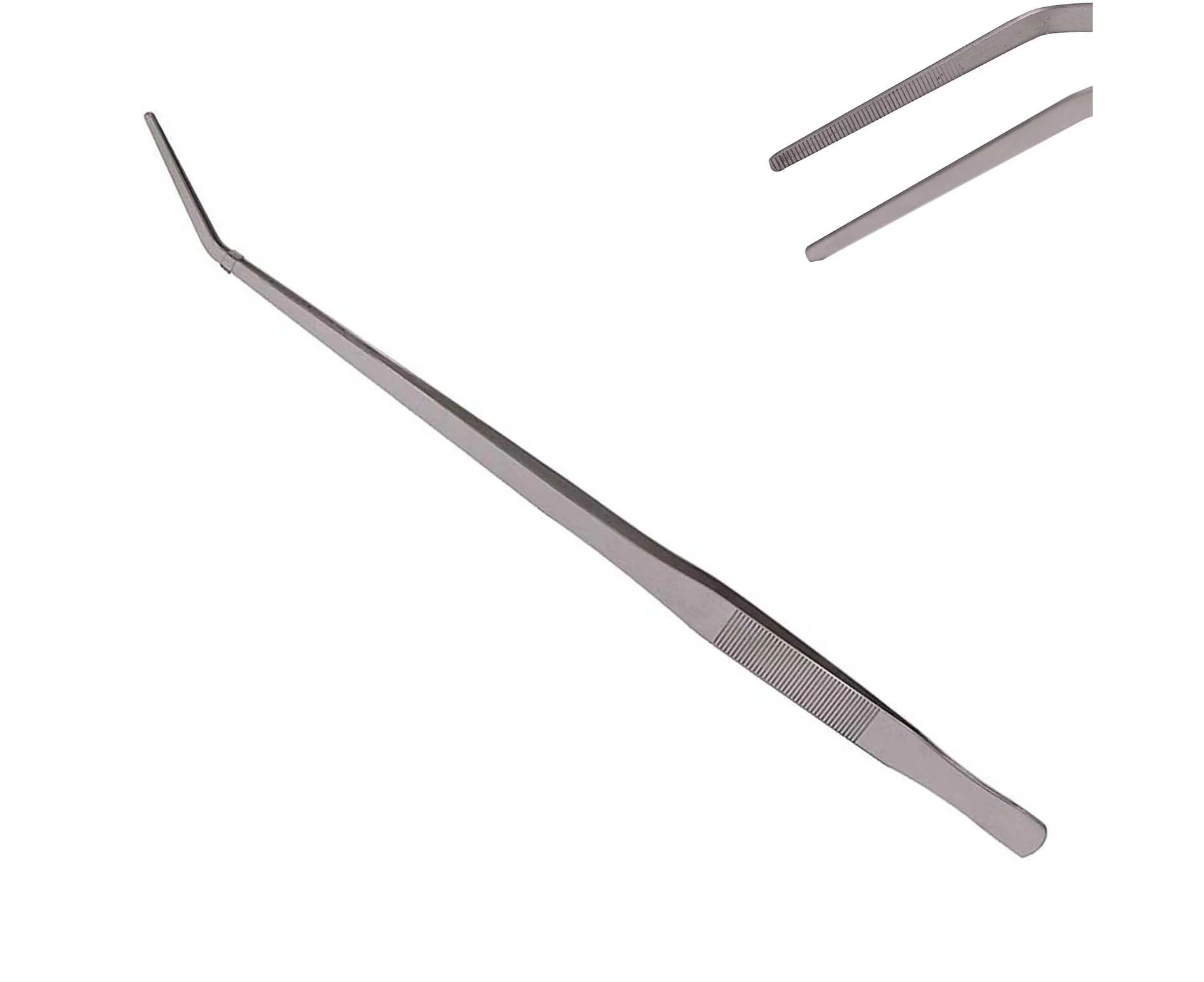 18.9 Inch Extra Long Stainless Steel Curved Tip Tweezer