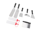 Griddle Spatula 6Pcs Spatulas 2 Bottles Stainless Steel Sturdy Handle Widely Used Camping Spatula Set For Home Camping