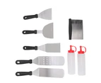 Griddle Spatula 6Pcs Spatulas 2 Bottles Stainless Steel Sturdy Handle Widely Used Camping Spatula Set For Home Camping