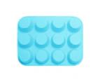 12 Cup Silicone Muffin Pan - Non-Stick Cupcake Pan Regular Size Silicone Mold,Blue