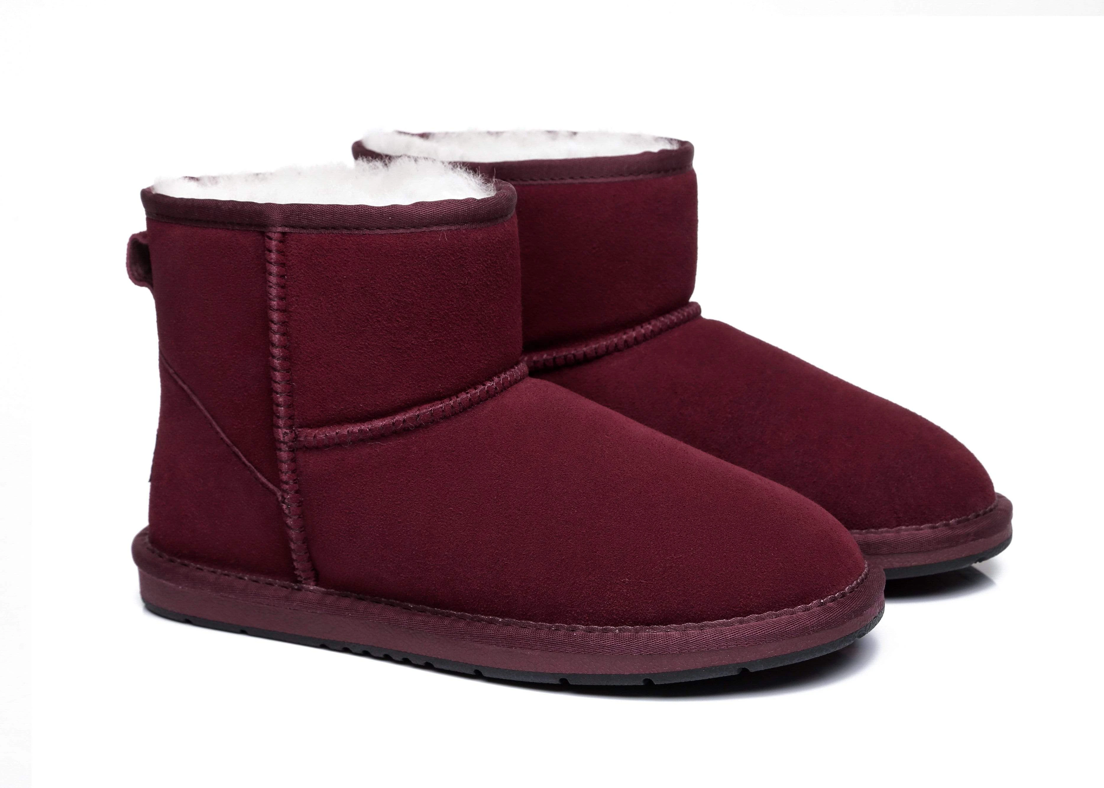 Australian Shepherd(R) UGG Boots Mini Classic Suede Special Color - Sangria