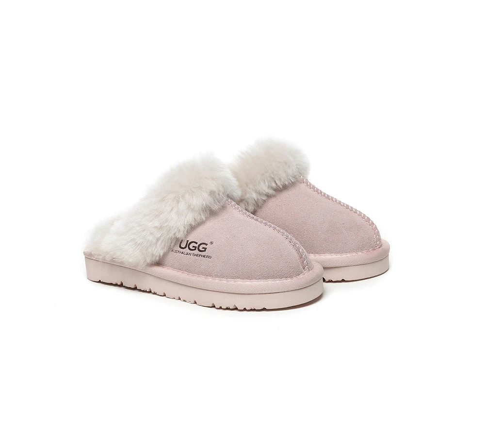 AUSTRALIAN SHEPHERD(R) UGG Slippers Kids Australian Sheepskin Wool Muffin - Pink