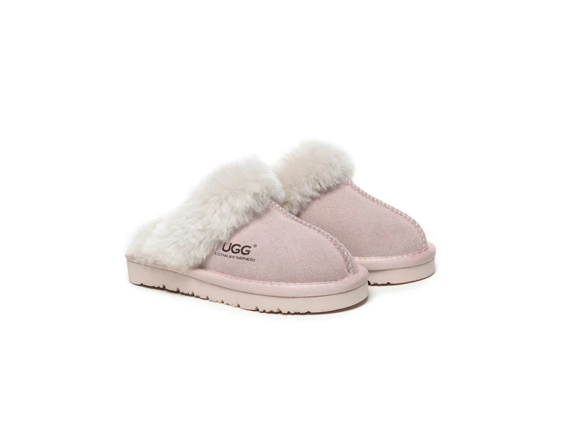 AUSTRALIAN SHEPHERD(R) UGG Slippers Kids Australian Sheepskin Wool Muffin - Pink