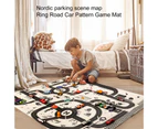 Baby Play Mat Eye-catching Wear Resistant Fabric Educational Road Traffic Play Mat Toddler Toy for Home A