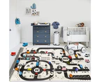 Baby Play Mat Eye-catching Wear Resistant Fabric Educational Road Traffic Play Mat Toddler Toy for Home A