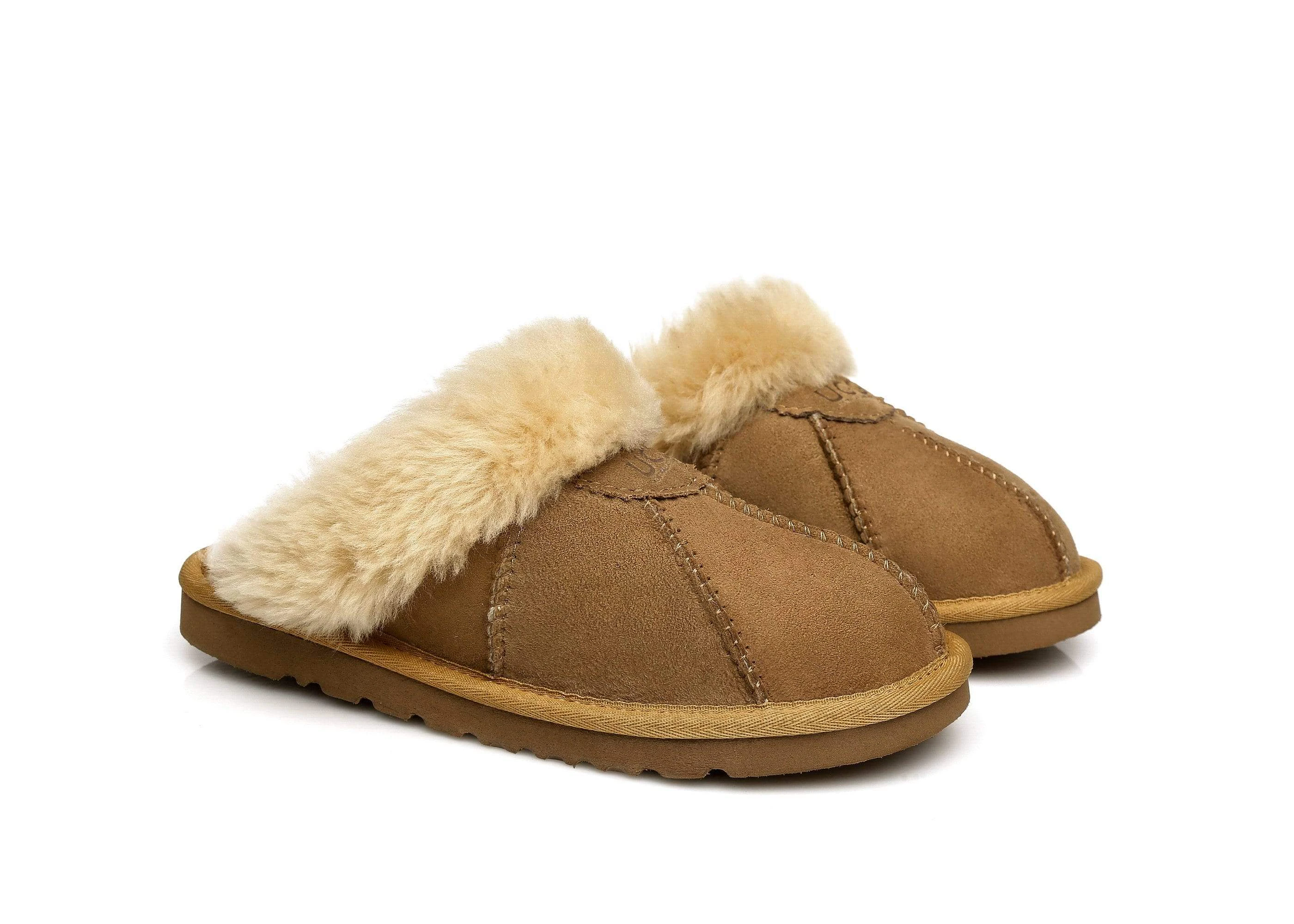 Australian Shepherd(R) Women and Men UGG Slippers Robert - Chestnut