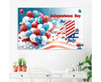 Decorative Backdrop Convenient 210D Polyester Wrinkle Resistant Independence Day Background Prop Party Supplies