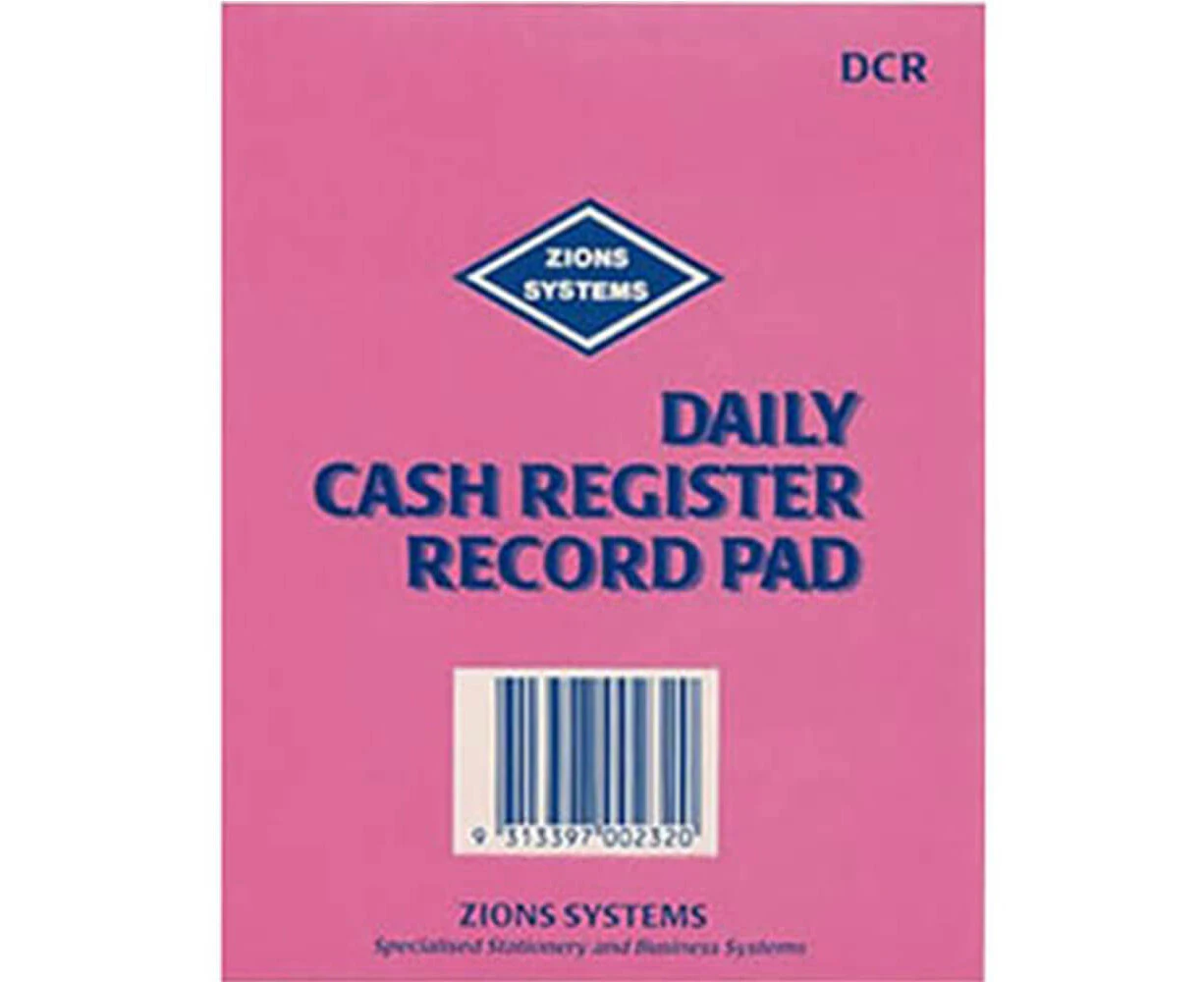 Zions Daily Cash Register Record Pad