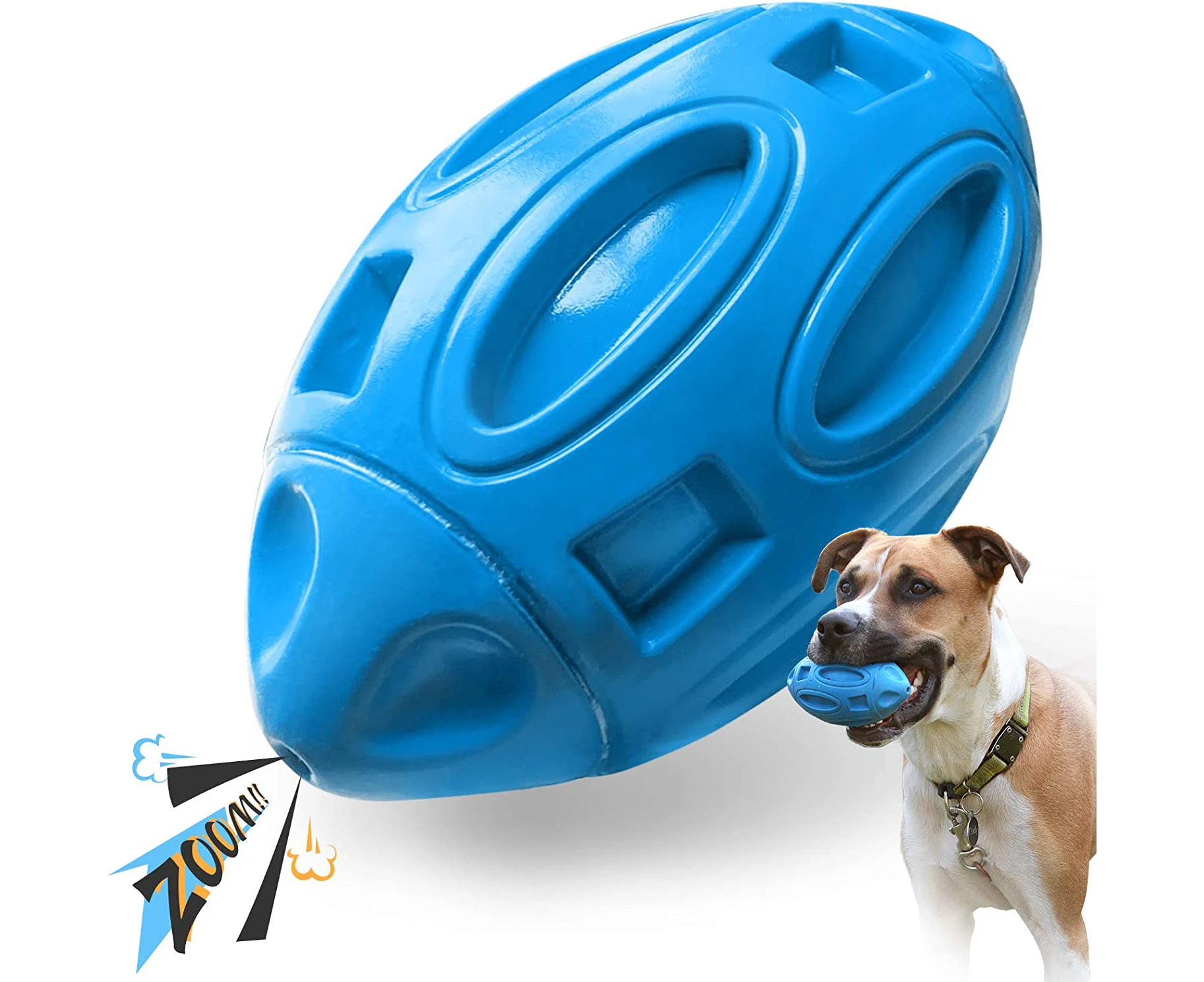 Dog Toys for Aggressive Chewers:Rubber Puppy Chew Ball with Squeaker