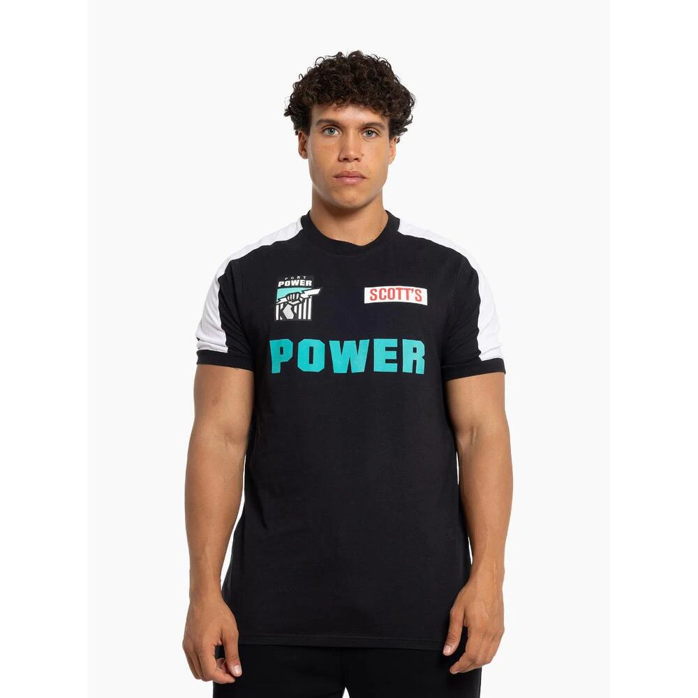 Port Adelaide Mens Throwback Logo T-Shirt