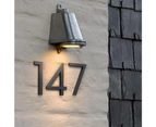 6 inch (15 cm) Floating House Number Sign #3, Black, Aluminum Alloy