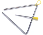 Music Steel Triangle Percussion Instrument With Batter Triangle Bell Percussion Instrument - 7Inch (165G)