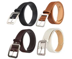 Men\'s Stylish Casual Waistband PU Leather Pin Buckle Waist Strap Business Belt Black