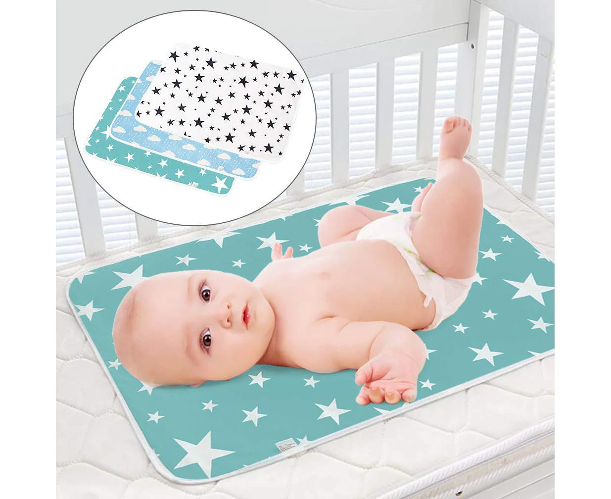 Dipper Changing Pad, Portable Toddler Diaper Changing Pad Waterproof Baby Change Mats Premium Change Pad Urine Pad