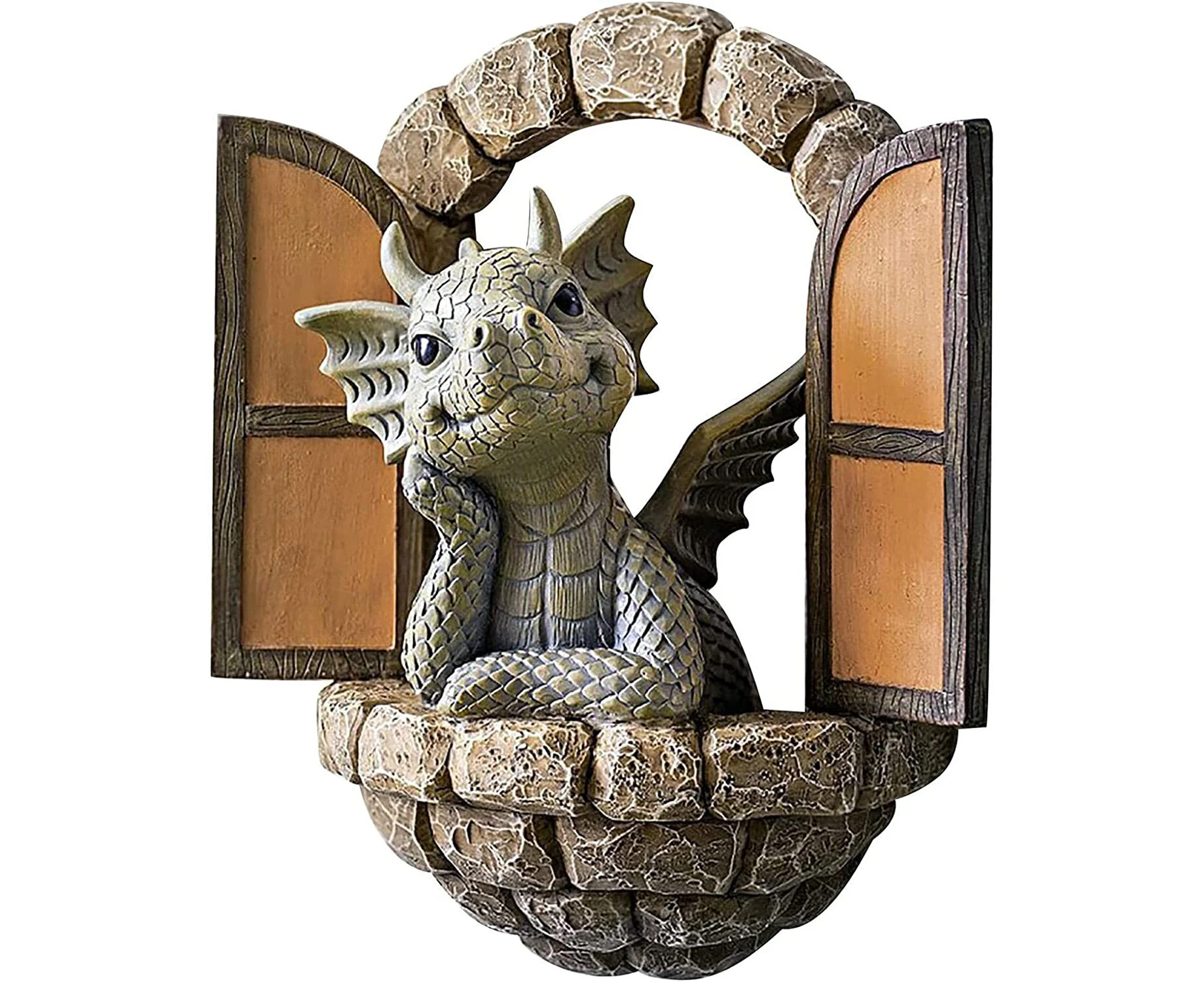 Solar decoration dragon statue, dragon figure decoration, dragon sculpture garden, garden dragon figure decoration, beautiful yard dragon sculptu