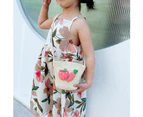 Straw Fashion Children Mini Cartoon Wallet Beach Crossbody Shoulder Hanging Bag Cream White 3