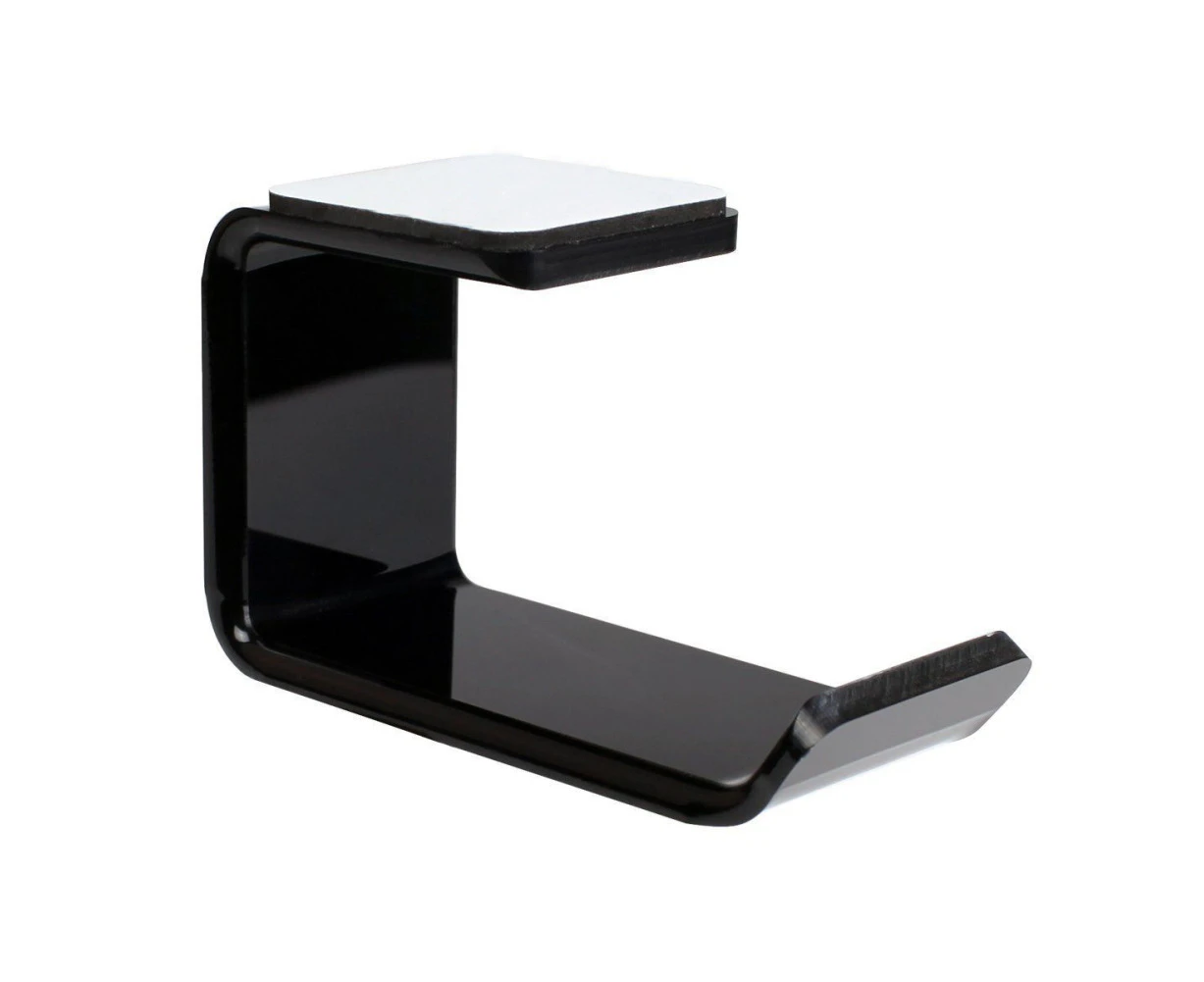 Headphone Headset Hanger Holder Hook Sticker Stand Earphone Wall Display Bracket - Black