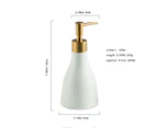 Gold Soap Dispenser Bottle For Bathroom Countertop, Ceramic White Dish Soap Dispenser For Kitchen Sink Soap Pump Lotion, Modern Hand Soap Dispenser With Go