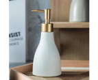 Gold Soap Dispenser Bottle For Bathroom Countertop, Ceramic White Dish Soap Dispenser For Kitchen Sink Soap Pump Lotion, Modern Hand Soap Dispenser With Go