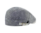 Men Vintage Cowboy Retro Cotton Cap Duckbill Beret Sunhat Casual Hip Hop Hat Dark Grey