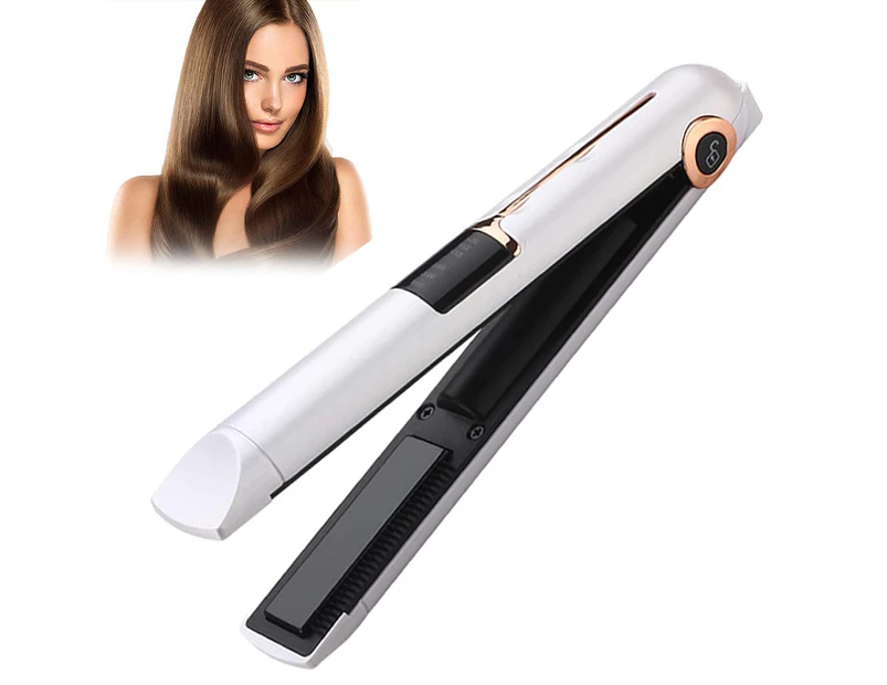 1 pcs Hair Straightener, Professional Flat Iron for Hair Straightening Curling, Rechargeable Travel Cordless Hair Straightener and Curler