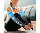 1 Pair Comfortable Sports Sleeves Good Skin-touch Efficient Thermal Insulation Anti-UV Printing Ice Sleeves Riding Accessories-Light Blue