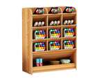 aerkesd Storage Holder High-capacity Multi-functional Decorative School Shelf for Students-Ebony