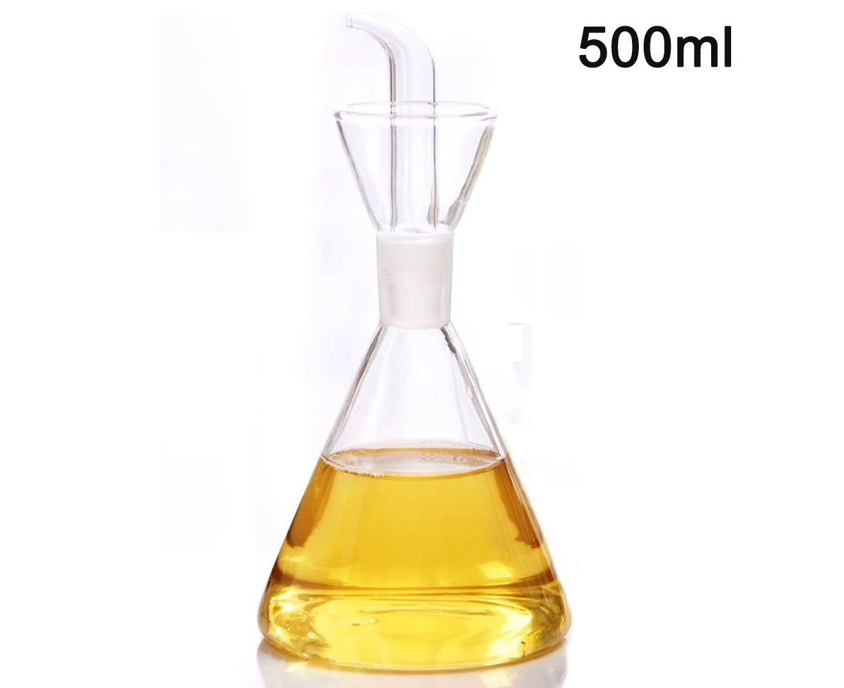 500ml Borosilicate Glass Household Olive Oil Glass Dispenser To Control Cooking Vegetable Oil and Vinegar