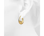 Gold Eve Puffed Hoop Earrings