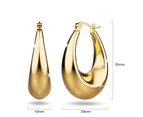 Gold Eve Puffed Hoop Earrings