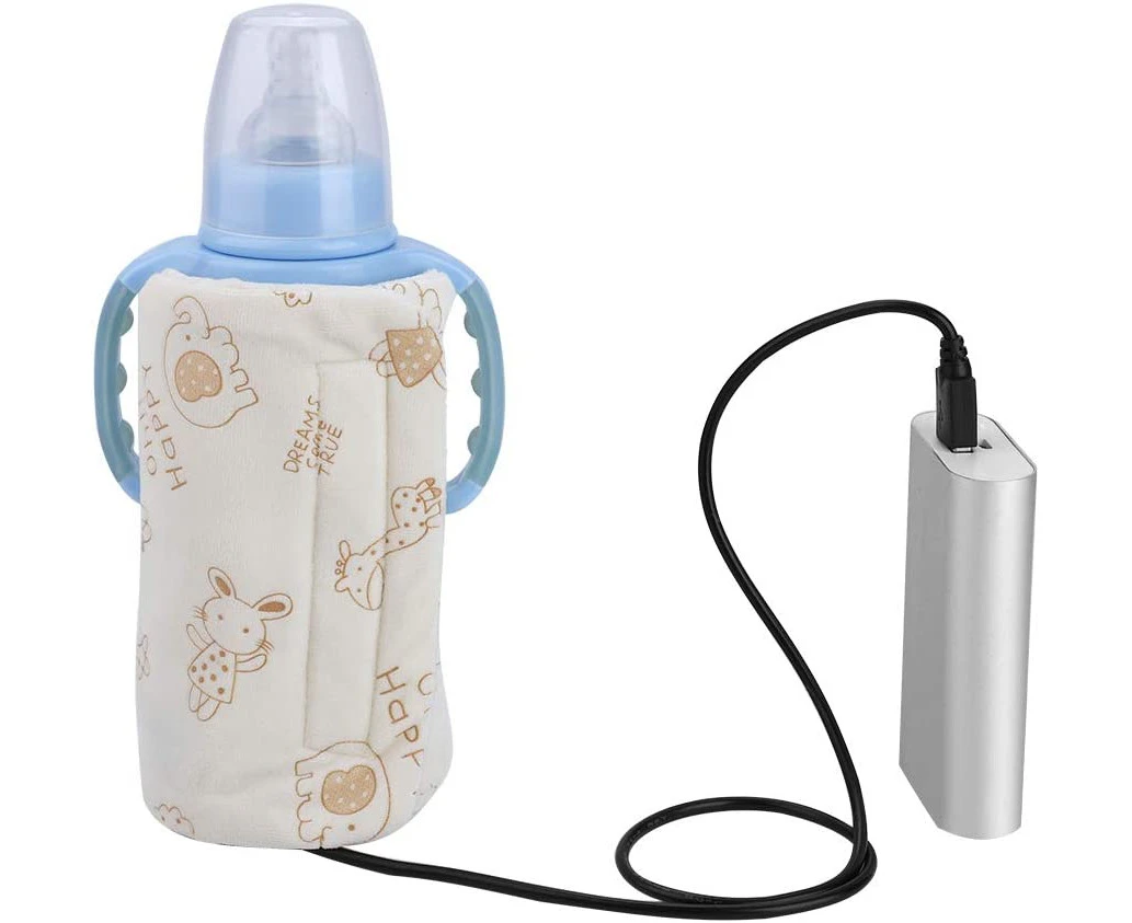 Baby Bottle Warmer - USB Portable Travel Mug Milk Heater Bottle Heater Feeding Bottle Infant Storage Bag