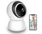 Baby Monitor Camera, 1080P Fhd Home 2.4G Wifi Security Camera Motion Detection With Night Vision 2-Way Audio Cloud Service/Tf Card - Baby/Elder/Pet Monitor