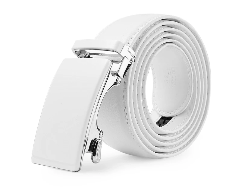 Wetoper Men's Automatic Buckle Belt White