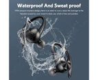 J92 Wireless Earphone HiFi Intelligent Noise Cancelling LED Digital Display Bluetooth-compatible5.0 Stereo Ear Hook Earbud for iPhone for Android - Black