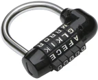 5 Letter Combination Padlock Black - Combination Locks - Bike Lock Laptop Backpack -Perfect for Escape Rooms