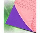 Fulllucky Yoga Mat Non-slip Exquisite Seaming Extra Long Folding Yoga Anti-Slip Blanket for Fitness  - Rose Red
