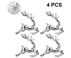 Napkin Rings, 4Pcs Elk Chic Napkin Rings for Place Settings, Wedding Receptions, Christmas, Thanksgiving and Home Kitchen Dining