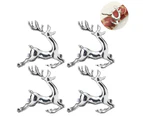 Napkin Rings, 4Pcs Elk Chic Napkin Rings for Place Settings, Wedding Receptions, Christmas, Thanksgiving and Home Kitchen Dining