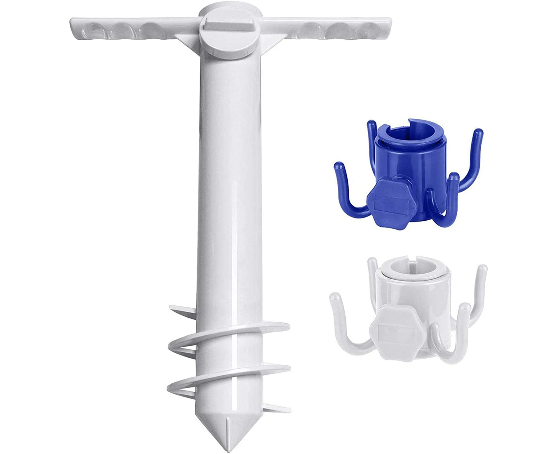 Heavy Duty Beach Umbrella Sand Anchor, Umbrella Holder Stand, Beach Umbrella Set with 2pcs 4-prongs Beach