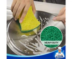 Heavy Duty Cellulose Scrub Sponge, Dual-Sided Dishwashing Sponge for Kitchen, 10 Pack