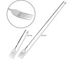 Telescopic Fork Telescopic Fork Telescopic Fork Long Stainless Steel Telescopic Long Fork Set Grilled Bbq Dinner Fruit Dessert