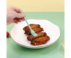 Oil Brush Easy to Dip Non-fluffy Adjustable Silicone Baking Tool BBQ Cooking Pastry Brush for Cooking - Cyan