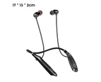 Wireless Earbud HiFi Intelligent Noise Reduction IPX5 Waterproof Bluetooth-compatible5.0 Neckband Stereo Sports Earphone for iPhone - Grey