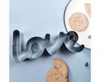 Biscuit Cutter Love Letter Shape Heat-Resistant Washable Easy to Demold Labor-saving Birthday Cake Cutter for Kitchen