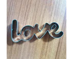 Biscuit Cutter Love Letter Shape Heat-Resistant Washable Easy to Demold Labor-saving Birthday Cake Cutter for Kitchen