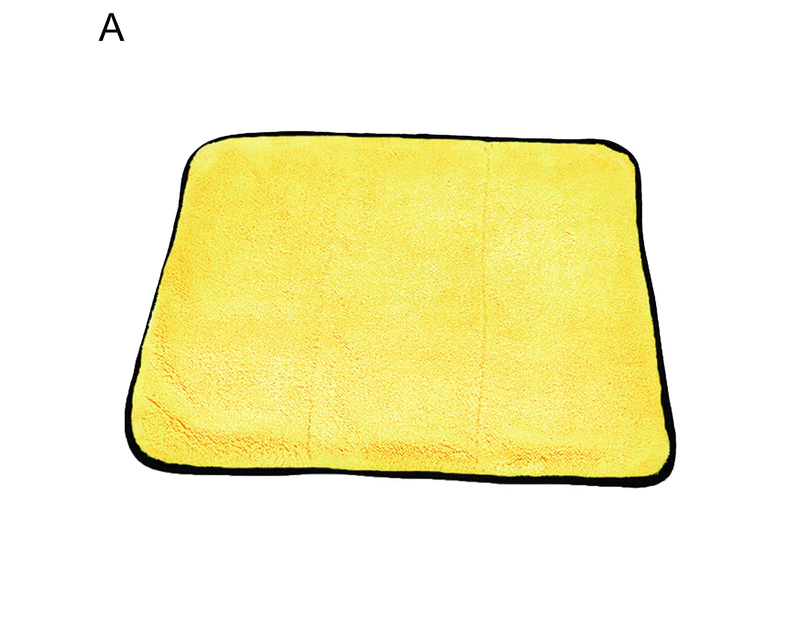 Car Wash Cloth Thickened Ultra Soft Dual Color Water Absorption Microfiber Waxing Towel for Automobile A