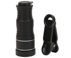 Professional Mobile Phone Camera Lens Wide Angle 12X Monocular Telescope Clip For Concert