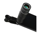Professional Mobile Phone Camera Lens Wide Angle 12X Monocular Telescope Clip For Concert