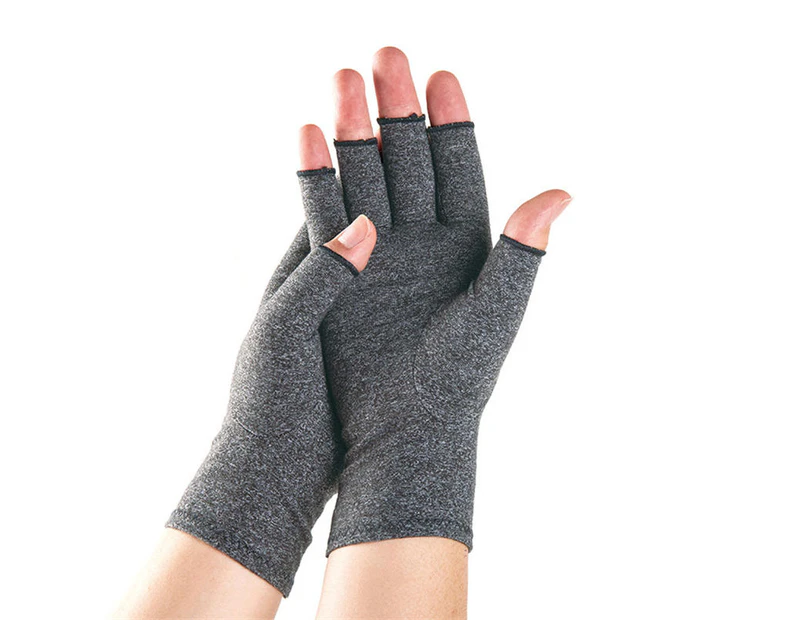 Winmax Arthritis Compression Gloves Women Men Pressure Health Care Fingerless Gloves-Gray